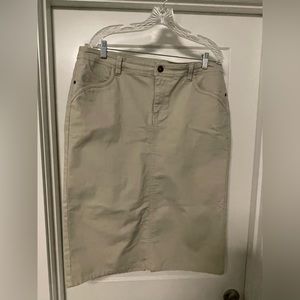 Beige Jean Skirt